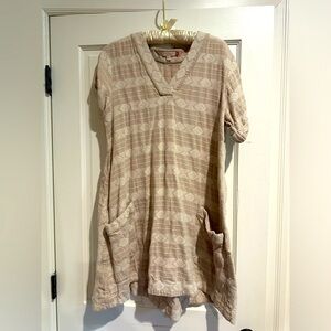 Pink Chicken, Ikat, Natural color, 100% cotton